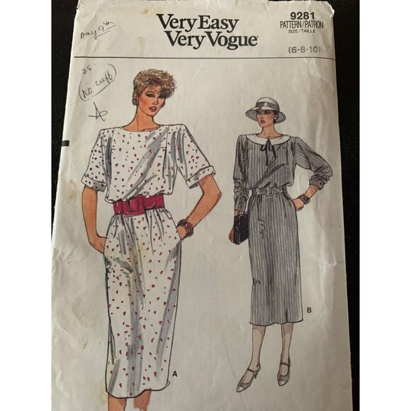Vogue Misses Dress Sewing Pattern 9281 Sz 6 - 10 - Uncut - Picture 5 of 9